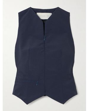 Conner Ives Recycled-Twill Vest - Blue