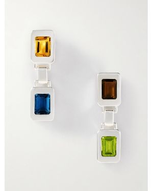 Loren Stewart Roca Link Multi-Stone Earrings - Blue