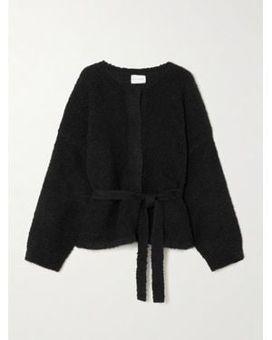 Deiji Studios Pod Belted Bouclé Cardigan - Black