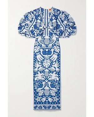 FARM Rio Jungle Carf Navy Midi Dre Jungle Carf Navy Blue