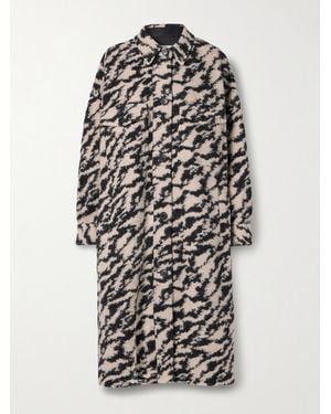Isabel Marant Fontizi Oversized-Mantel Aus Einer Wollmischung Mit Jacquard-Muster - Weiß