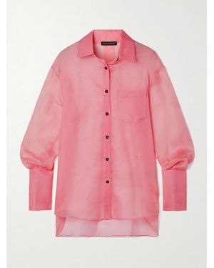 Kiki de Montparnasse Laser-Cut Silk-Organza Shirt - Pink