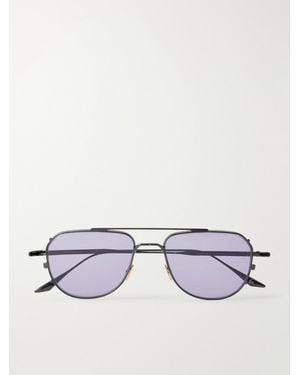 Jacques Marie Mage Cendrars Aviator-Style Metal Sunglasses - Metallic