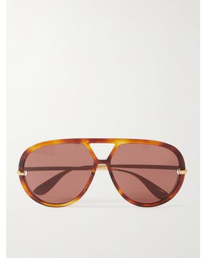 Bottega Veneta Drop Oversized-Pilotensonnenbrille Aus Recyceltem Azetat - Pink