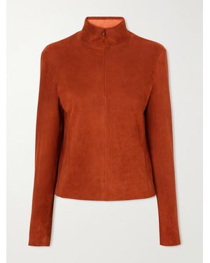 Stouls Selene Suede Turtleneck Shirt - Orange