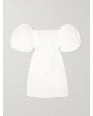Caroline Constas Rebekah Off-The-Shoulder Cotton-Blend Poplin Mini Dress - White