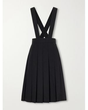 Comme des Garçons Pinafore Wool Midi Skirt - Black