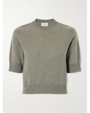 LeKasha Chypre Cropped Cashmere Jumper - Grey