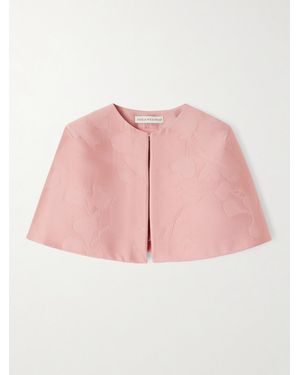 Emilia Wickstead Domie Cloqué Cape - Pink