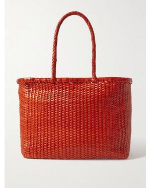 Dragon Diffusion B Weave Big Woven Leather Tote - Red