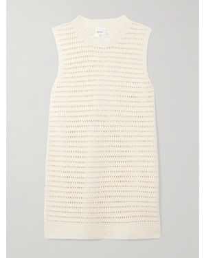 Leset Lucy Crocheted Cotton Mini Dress - Natural