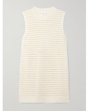 Leset Lucy Crocheted Cotton Mini Dress - Natural
