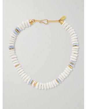 Lizzie Fortunato Laguna-Plated Beaded Necklace - Natural