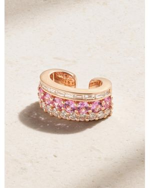 Anita Ko Lola 18-Karat Rose, Sapphire And Diamond Ear Cuff - Pink