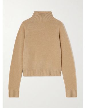 The Elder Statesman Cashmere Turtleneck Sweater - Natur