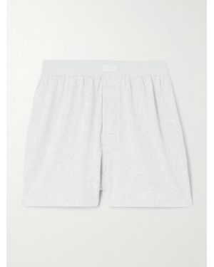 Skims Boxer Loose Boyfriend, Light Heather - Blanc