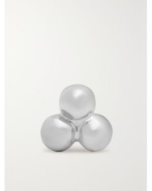 Maria Tash 3,5 Mm Ball Trinity Threaded Stud Einzelner Ohrstecker Aus 14 Karat Weißgold
