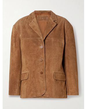 STAUD Corrine Suede Jacket - Brown