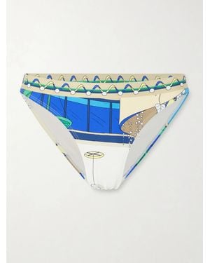 Tory Burch Printed Bikini Briefs - Blue