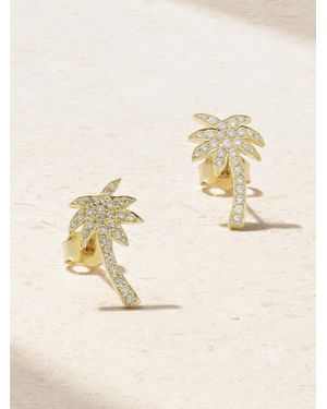 Jennifer Meyer Mini Palm Tree 18-Karat Diamonds Earrings - Natural