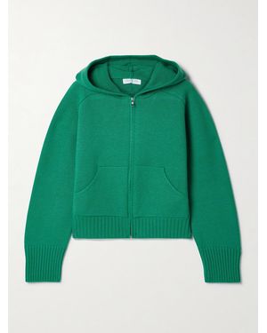 Calle Del Mar Cashmere Zip-Up Hoodie - Green