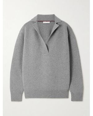 Veronica de Piante Emilie Wool And Cashmere-Blend Jumper - Grey