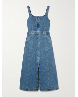 Jonathan Simkhai Manson Belted Denim Midi Dress - Blue
