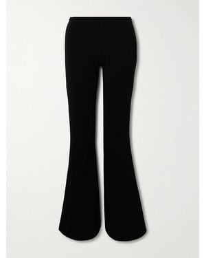 Courreges Ellipse Zip-Detailed Jersey Flared Trousers - Black