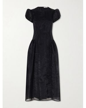 Cecilie Bahnsen Cleopatra Organza Midi Dress - Black