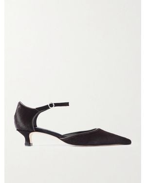 Aeyde Tillie Pony Hair Court Shoes - White
