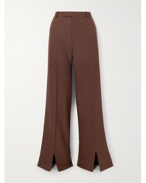 Gucci Hose Mit Weitem Bein Aus Einer Wollmischung - Braun