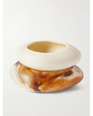 Dinosaur Designs Rock Set Of Two Resin Bangles - Natural