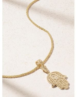 Marlo Laz Southwestern Hamsa 14-Karat Diamond Necklace - Natural