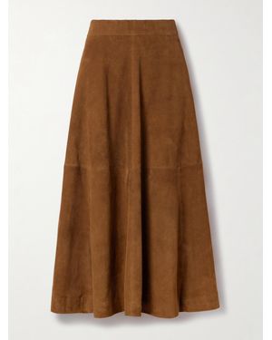 Rohe Suede Midi Skirt - Brown