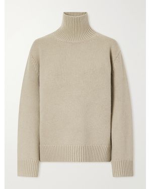 TOTEME Wool Turtleneck Sweater - Natural