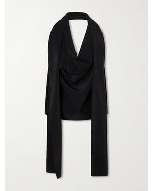 Sharon Wauchob Tie-Detailed Silk Tank - Black