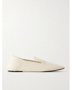 St. Agni Minimal Flat Leather Loafer - Natural