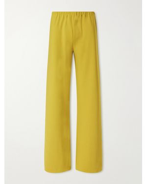 La Ligne Colby Recycled Stretch-Crepe Wide-Leg Pants - Yellow