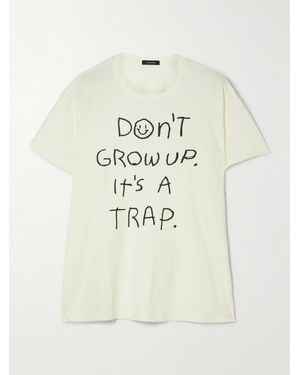 R13 Don'T Grow Up Boy Printed Cotton-Jersey T-Shirt - Natural