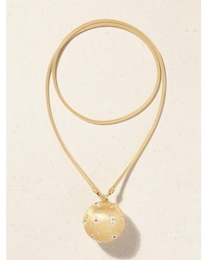 Marie Lichtenberg Eye Xl Orb 18-Karat, Diamond And Sapphire Necklace - Natural