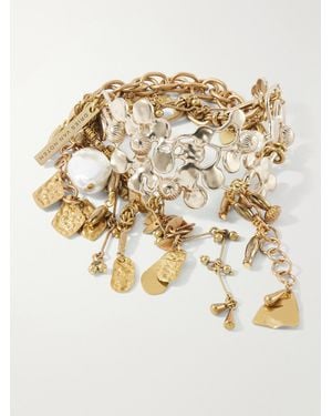Dries Van Noten Embellished-Tone Bracelet - Metallic