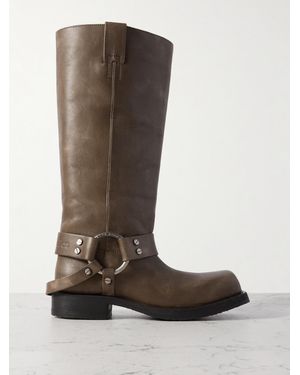 Acne Studios Embellished Leather Boots - Brown