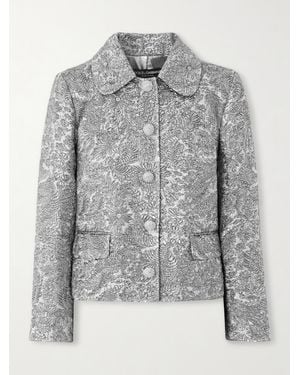 Dolce & Gabbana Jacke Aus Metallic-Jacquard - Grau