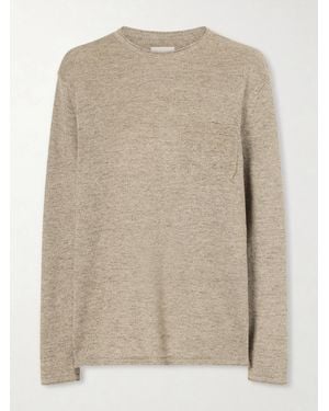 Aimé Leon Dore Linen, Alpaca, Cotton And Wool-Blend Sweater - Natural