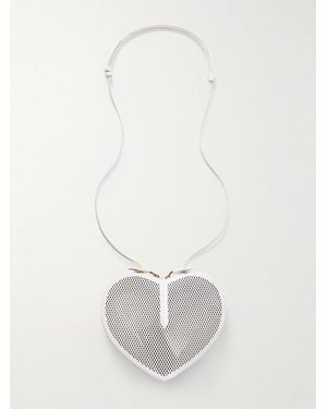 Alaïa Le Coeur Schultertasche Aus Lasergeschnittenem Leder - Weiß