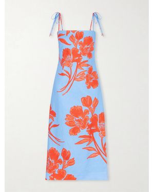 Cara Cara Chelsea Linen Midi Dress - White