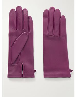 Agnelle Kate Leather Gloves - Purple