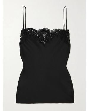 Stella McCartney Lace-Trimmed Satin Camisole - Black