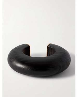 Alaïa Bumper Wood Cuff - Black