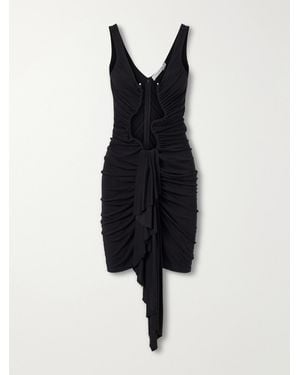 Christopher Esber Salacia Embellished Draped Jersey Mini Dress - Black